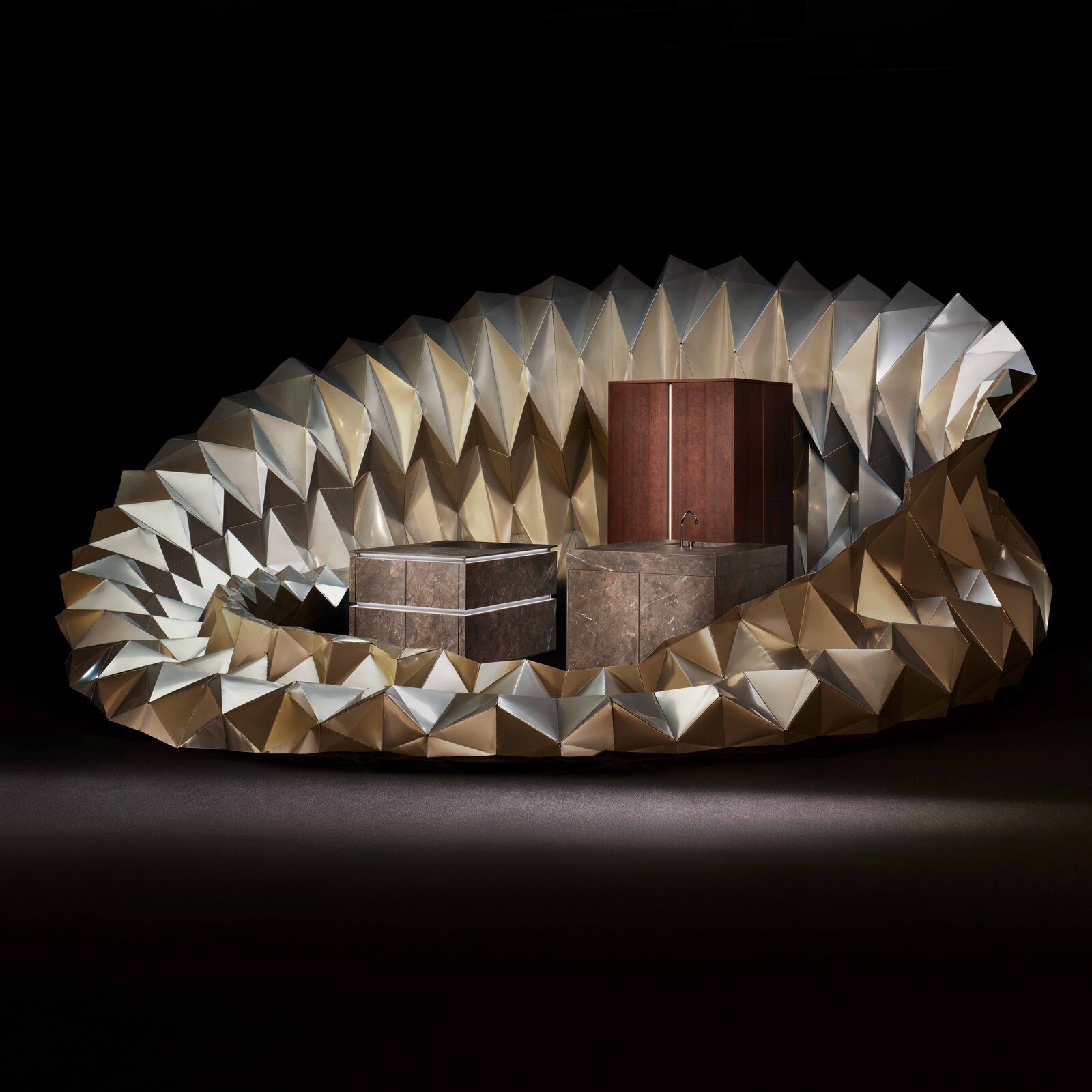 UN:FOLD sculptuur met next125 keuken