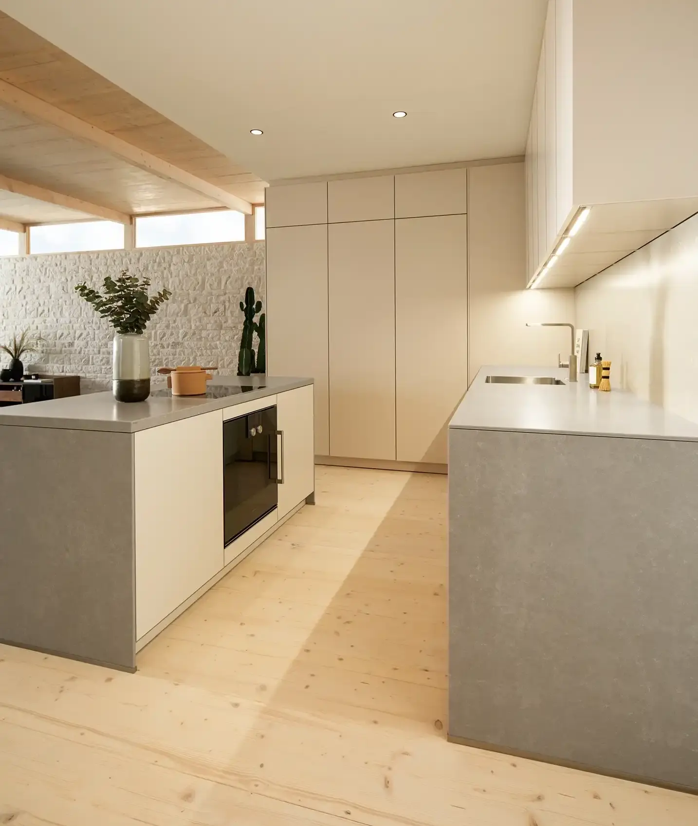 Keukenverlichting onder open plank