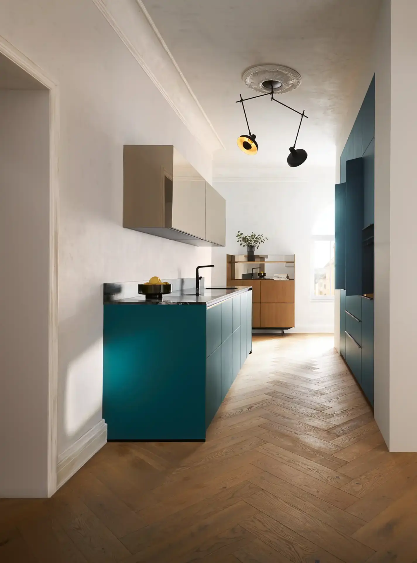 Keukenverlichting onder open plank