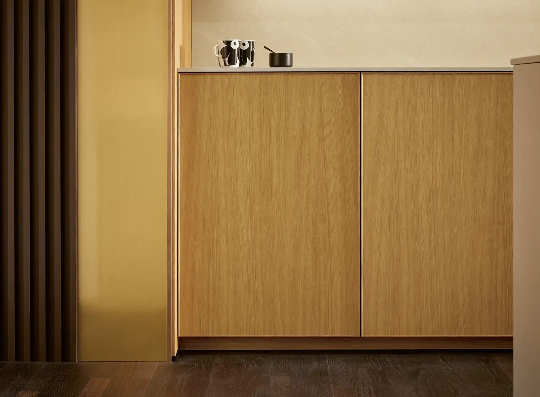Keukenverlichting onder open plank